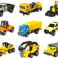 Matchbox Cars 9-Pack of 1:64 Scale Toy Construction Vehicles, Multipack of Realistic Trucks, Collectible Set