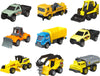 Matchbox Cars 9-Pack of 1:64 Scale Toy Construction Vehicles, Multipack of Realistic Trucks, Collectible Set