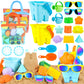 Luucio 42 PCS Beach Toys and Sand Toys, Sandbox Toys Beach Toys for Kids 3-10, Kids Beach Toys with Sand Bucket, Mesh Bags, Kids