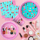HIPVVILD Spa Party Decorations Tableware For Girls, Spa Makeup Birthday Party Supplies, Spa Party Plate, Napkin, Tablecloth, For