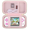 Elonbo Carrying Case for TEBIYOU/ Great Boy/ Beico Handheld Game Console Retro Video Games  Portable Gaming Player Travel Storage Cover  Mini Arcade Electronic Toy Holder Bag  Pink+Pink