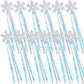 Gejoy Silver Snowflake Magic Wand - 36 Pcs Frozen Snowflake Princess Wand Winter Theme