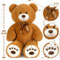 Muiteiur 49 Inch Giant Teddy Bear Stuffed Animal, Big Bear Plush With Big Footprint, Great Gift For Party Decorations (Brown)