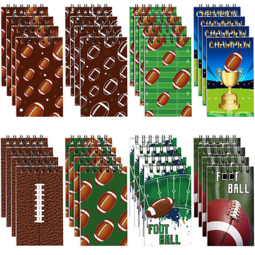 Faccito 32 Pcs Mini Notepads Sports Basketball Baseball Football Soccer Party Favors Goodie Bag Stuffers Notepads Spiral Mini No