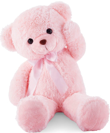 Yunnasi Big Teddy Bear Stuffed Animal 35 Inches Giant Stuffed Bear Gift For Girlfriend Children On Birthday, Pink