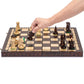 Husaria European International Chess Wooden Game Set, King'S Classic - 18-Inch Large Size Chess Set - Folding Board With Felt Bottom Chessmen