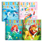 Homicozy 4Pcs Sticker Paint Books For Kids Ages 4-10,Unicorn Mermaid Animals Designs Paint By Stickers,Sticker By Numbers,Party Birthday Gifts For Girls 4-10,Create 40 Pictures One Stickers At A Time