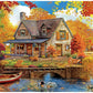 Buffalo Games 500-Piece Jigsaw Puzzle - Autumn Lake House - Large Multicolor - Model 33263 - Perfect for Game Nights