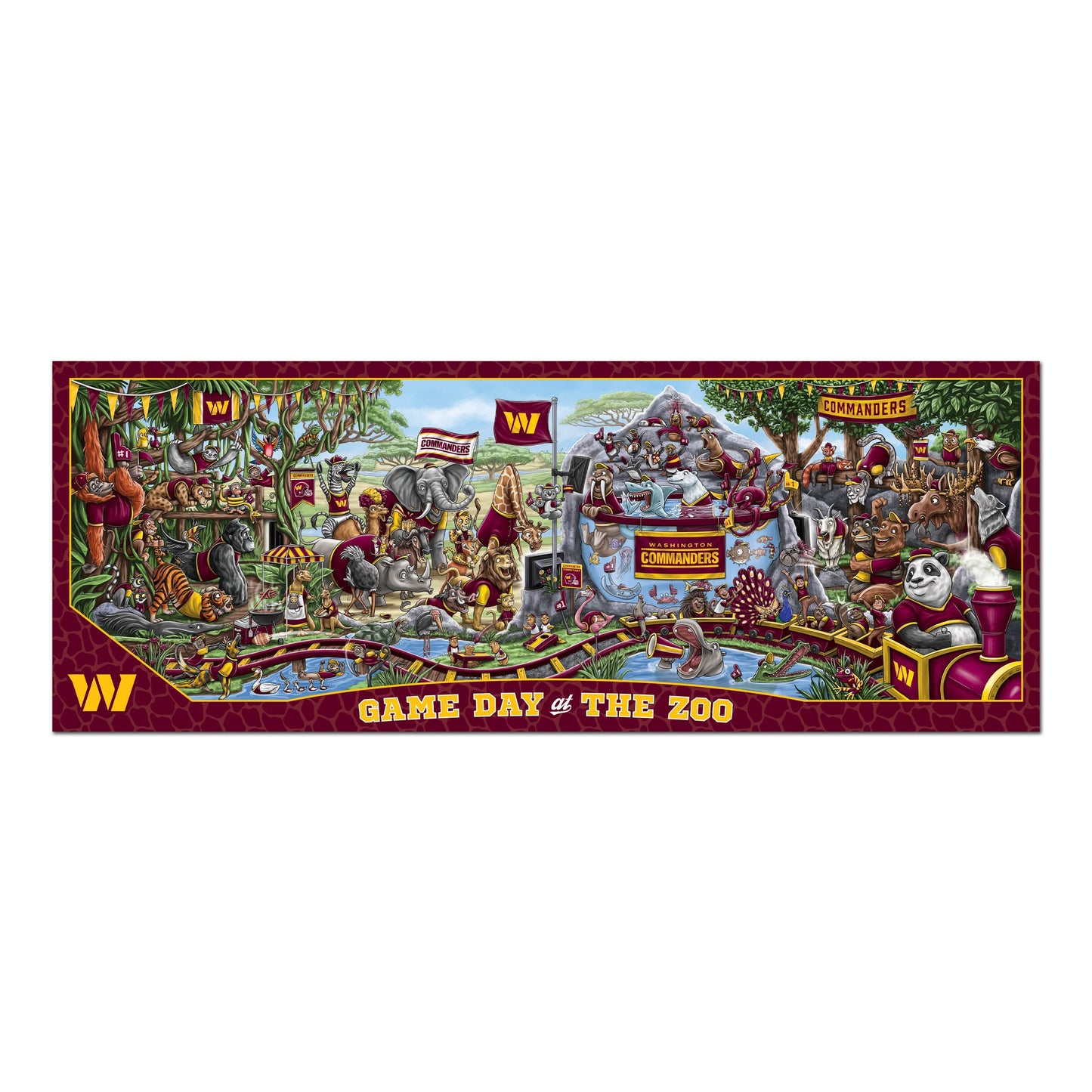 YouTheFan NFL Washington Commanders 500pc Puzzle - Team Colors, Cardboard, Model 3703759