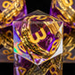 OUKELANWO Magic Lord of The Rings DND Dice Set D&D with Gifts Box, Purple Resin Dungeons and Dragons Role Playing Gaming Dice, P