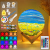 Paint Your Own Moon Lamp Kit, 16 Colors Rechargeable Diy 3D Moon Night Light Arts And Crafts Kit, Art Supplies Birthday Gifts Fo