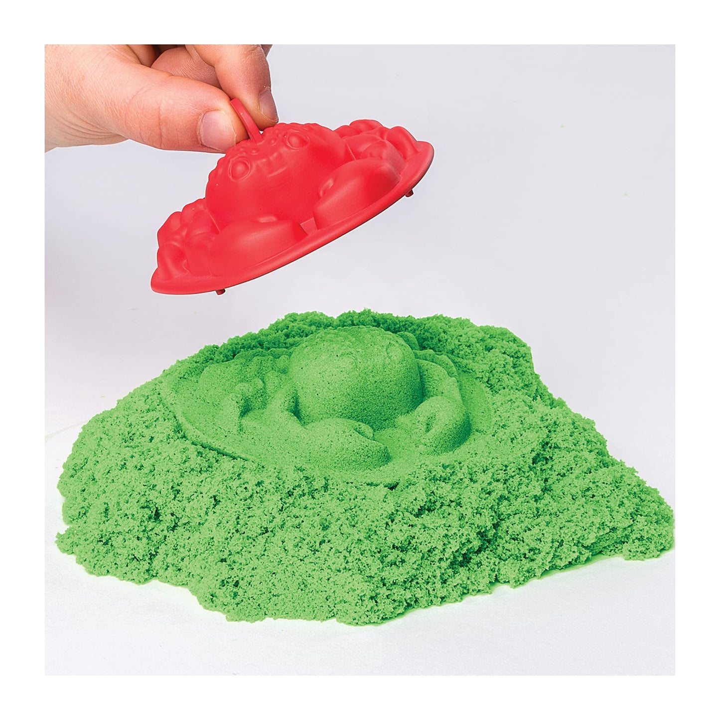 Kinetic Sand Sandbox Playset - 1lb Green Sand with 3 Molds, Ages 3+, Model 6060897