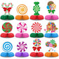 Chrisfall 12 Pack Christmas Candy Table Centerpieces, Honeycomb Holiday Party Decorations, Easy 3D Assembly, Table Toppers for X