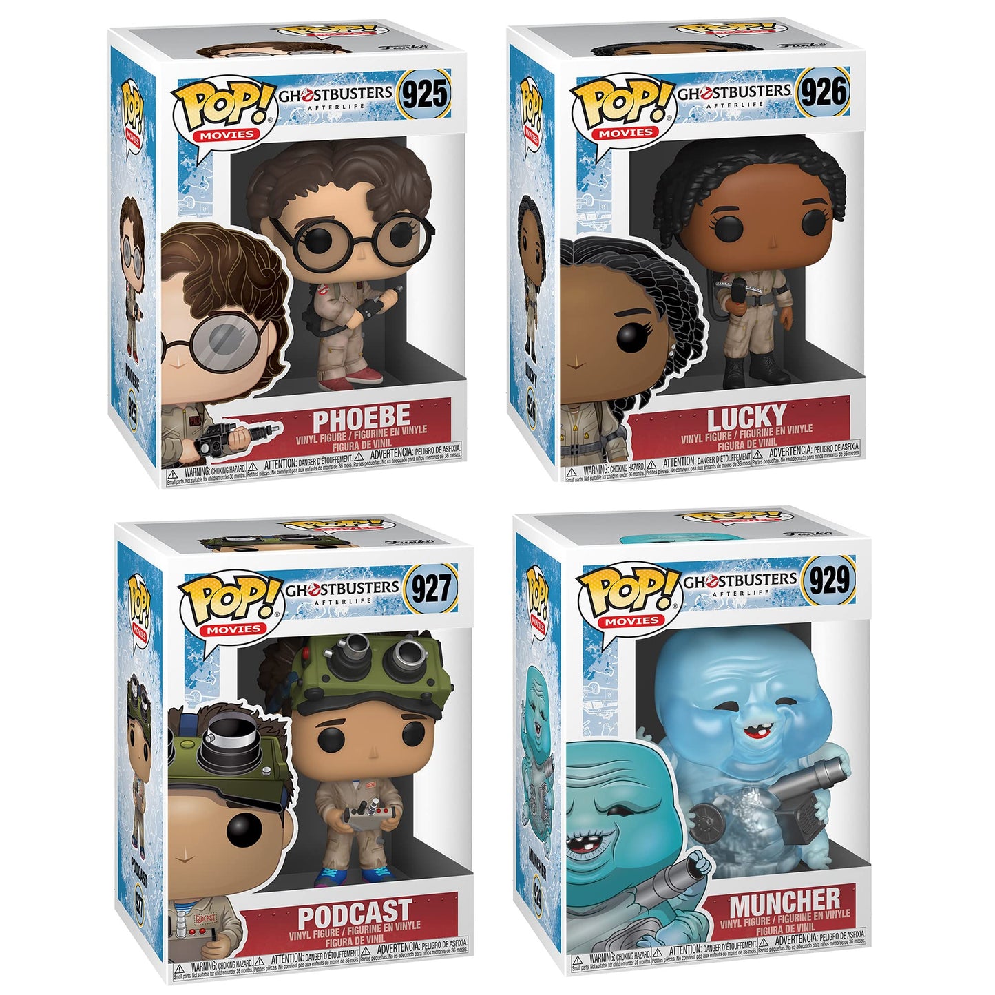 Funko Movies: Pop! Ghostbusters 2020 Collectors Set 1 - Phoebe, Lucky, Podcast, Muncher