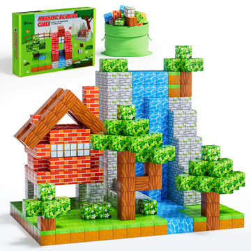 Magnetic Blocks - Build Magnet World Edition, Magnetic Blocks For Kids Ages 3-4, 4-8, Magnetic Toys For Boys & Girls, Stem Monte