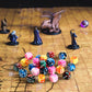 Foilswirl 144 Pieces 12Mm 6 Sided Mini Dice Set For School Classroom Table Games Marble Two Colors D6 Game Standard Dice With Po