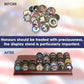 Liuyalo 6-Row Challenge Coin Display With United States Flag, Challenge Coin Holder Made Of 100% Solid Wood
