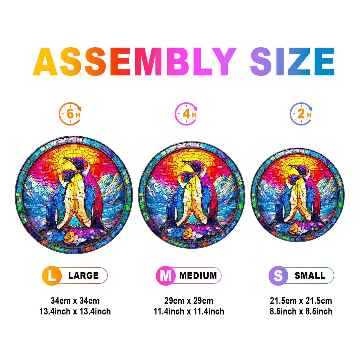 Wooden Puzzles for mature-themeds - Couple Penguins Wooden Jigsaw Puzzle - Unique Animal Shaped Wood Puzzles mature-themed - Creative Birthday Gift Family Game 200pcs