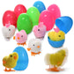 Prextex Large Toy Filled Easter Eggs Filled With Wind-Up Rabbits And Chicks - Wind Up Chicks And Rabbits - Toy Wind Up Chick And Rabbit