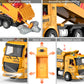 MQDMINI Race Remote Control Dump Truck - RC Construction Vehicles with LED Lights and Simulation Sound Rechargable Hydraulic Car
