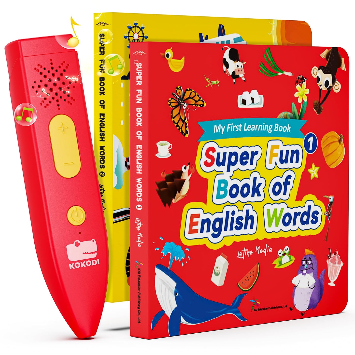 Kokodi Talking Pen Books Sets, Interactive Audio Sound Books Kids Learning Electronic Toys For Boys Girls, Autism Sensory Games, Early Educational Gifts Birthday Gifts For Toddlers Kids Age 2 3 4 5