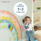 Play Platoon Sensory Wall Panel - 64x32 Rainbow Wooden Activity Board for Toddlers 1-3, Montessori Busy Board with 11 Fun Activities