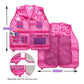 Hely Cancy Girls Tactical Vest Kit - Medium Pink Blaster Compatible with Nerf Rebelle N-Strike, Model NF-V12, Durable Plastic