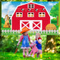 Farm Barn Door Backdrop Birthday Party Supplies Barn Door Backdrop Banner Farm Photography Props Photo Booth For Themed Birthday Party Supplies 72.8 X 43.3 Inch(Red)