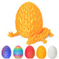 ONEVIVE Dragon Eggs with Dragon Inside 3D Printed  Mystery Dragon Egg Articulated Crystal Fidget Toy for Kids mature-themeds Women Men Funny Gift Desk Decor(Golden)