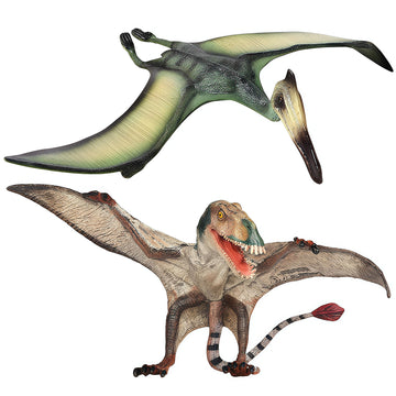 Gemini&Genius Pterosau Dinosaur Toys For Kids, Pterosaur Toy Figure, Flying Dinosaur Toys, Pterodactyl Toys, Pteranodon Figure Toys, Gifts Or Cake Toppers For Kids(2Pcs)