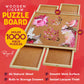 1000 Piece Wooden Jigsaw Puzzle Board - 4 Drawers, Rotating Puzzle Table | 30” X 22” | Puzzles Cover Included - Portable Tables For Adults And Kids By Beyond Innoventions