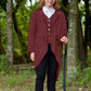 Halloween Boys Medieval Wily Wonk Renaissance Steampunk Jacket Retro Gothic Tailcoat Burgundy 4 Years