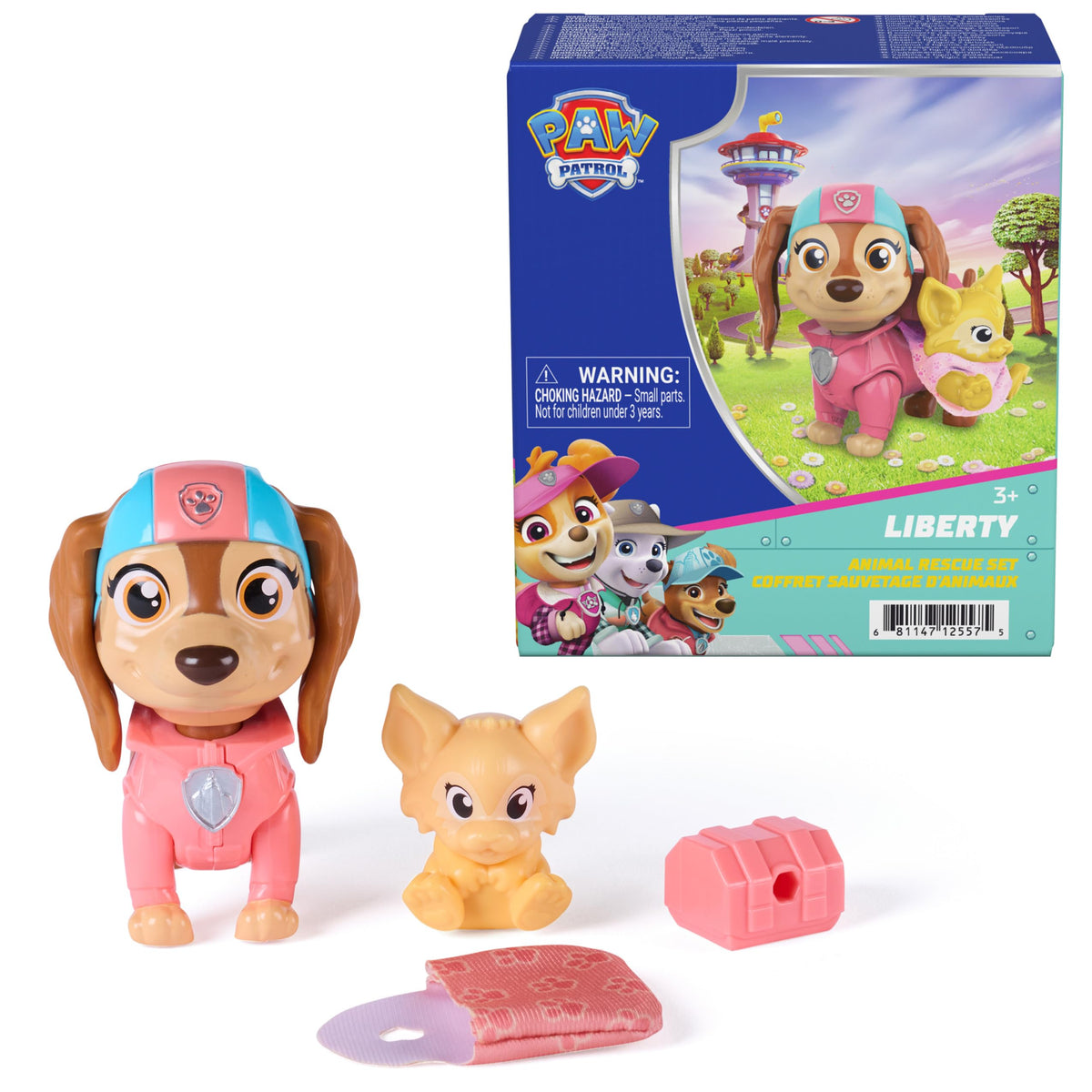 PAW Patrol Skyes World Liberty Animal Rescue Set with Baby Bobcat & Sling