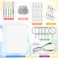 160 Pieces Shrink Paper Kit Shrink Art Kit Including 25 Pieces Shrink Plastic Sheets, 135 Pieces Keychain And Jewelry Accessorie