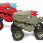 Rugged Racers Dinosaur Monster Truck Toy Cars - Pull Back Car Toys Dino 4 Wheel Car Game Mini Pullback Vehicles for Toddlers
