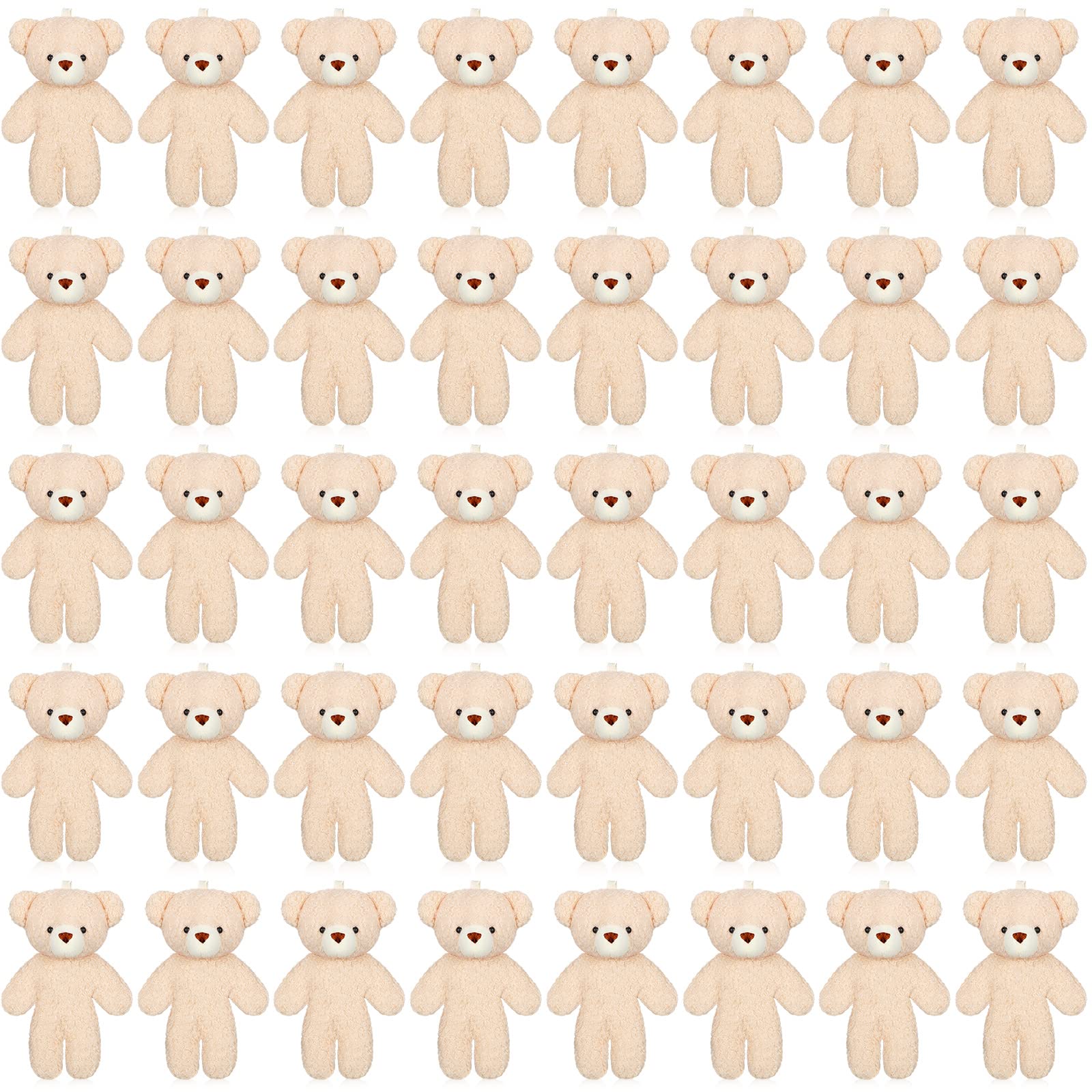 Hydren 40 Pcs Mini Bear Toy 4.7 Inch Stuffed Tiny Bear Valentine'S Party Gift Soft Keychain Mini Stuffed Animal Small Plush Join