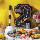 Sratte Race Car Number Piata Small Racing Piata with Blindfold Bat and Confetti for Boy Race Car Themed Birthday Anniversary Cel