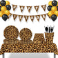 Leopard Table Covers Leopard Print Animal Skin Digital Tablecloth, 2 Pack 54 X 87 Inch Leopard Animal Print Plastic Tablecloth,