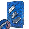 Ginmlyda Sequin Girls Journal For Kids, 8.5X5.5 Inches 160 Lined Pages Diary For Girls And Boys Reversible Flip Sequence Notebook For Teenage Pre School Writing Drawing Travel Gifts (Blue-Sliver)