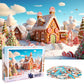 DERAYEE Christmas Jigsaw Puzzles for Adults 1000 Pieces, Christmas Gingerbread House Puzzle Sweet Candy House Puzzles Gifts for 