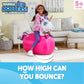 Waddle Hip Hoppers Large Bouncy Hopper Inflatable Hopping Animal Bouncer, Supports Up To 250 Pounds, Ages 5 And Up (Pink Unicorn)