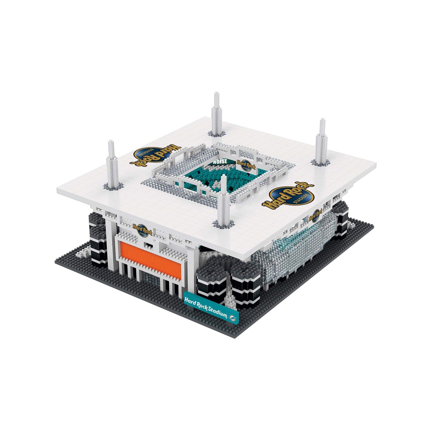 FOCO NFL Miami Dolphins 3D BRXLZ Stadium Building Block Set - One Size, Team Color, Model PZNF3DSTAD