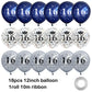 18Pcs 16Th Birthday Decorations For Boys Girls Blue Silver 16Th Birthday Balloons Decoration Happy 16Th Birthday Confetti Latex