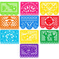 Zhanmai 5 Packs Mexican Party Banners, Papel Picado Banner Set, 10 Patterns, 80 ft, Plastic, Rectangular, Multi Colored, Fiesta,
