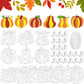 RoundFunny 60 Sets Thanksgiving Fall Craft Pumpkin Suncatchers Thanksgiving Ornaments Decorations Fall DIY Window Paint Art Sunc