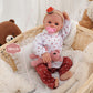 Caliugsi Real Life Like Reborn Baby - 18'' Realistic Newborn Doll Girl, Lifelike Baby Doll With Soft Weighted Body, Reborn Gift