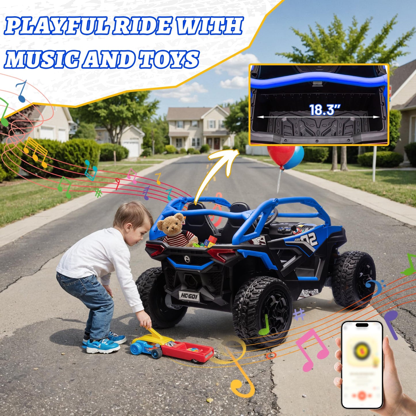 24V 10Ah 2 Seater Power Wheels For Big Kid, 21'' 4Wd/Awd Largre Kids' Electric Vehicles With Remote Control For Girls And Boys,