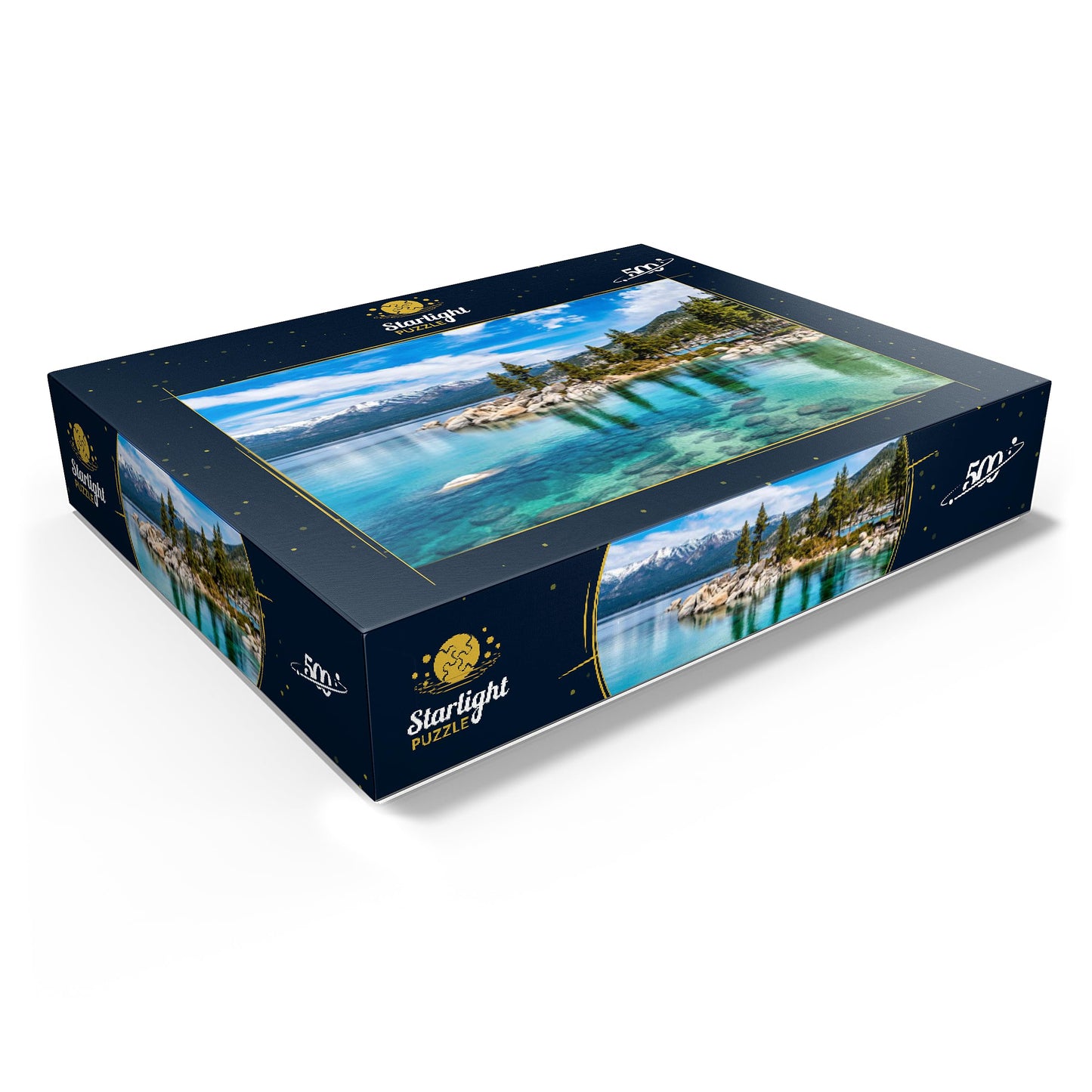MyPuzzle The Beautiful Crystal Clear Waters of Lake Tahoe - enhanced 500 Piece Jigsaw Puzzle for mature-themeds