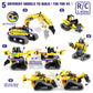 Lecpop 5 In 1 Building Toys Stem Robotics Kit, 430 Pcs Blocks Rc Robot Erector Sets, App & Remote Control Excavator Science Kits