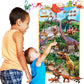 Just Smarty Interactive Dinosaur Toys Learning Poster | Dinosaur Toys For Kids 3-5 | Spinosaurus, Brachiosaurus, Trex, Velociraptor, Ankylosaurus And Other Reptile Toys | Best Dinosaur Party Favors